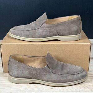 Harrys London Shoes Mens Size EU 43 US 10 Taupe Suede Loafers Slip On Comfort
